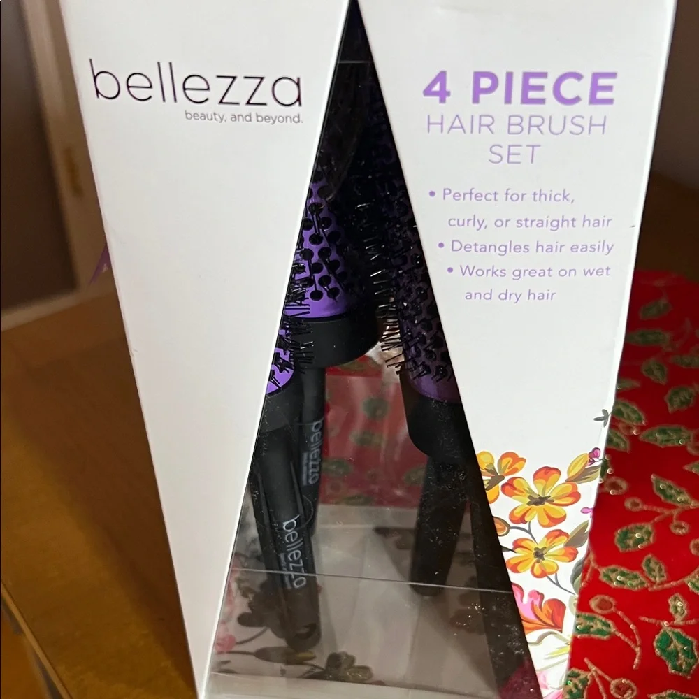 Bellezza Hair Brush Set Purple NWT - Picture 3 of 3